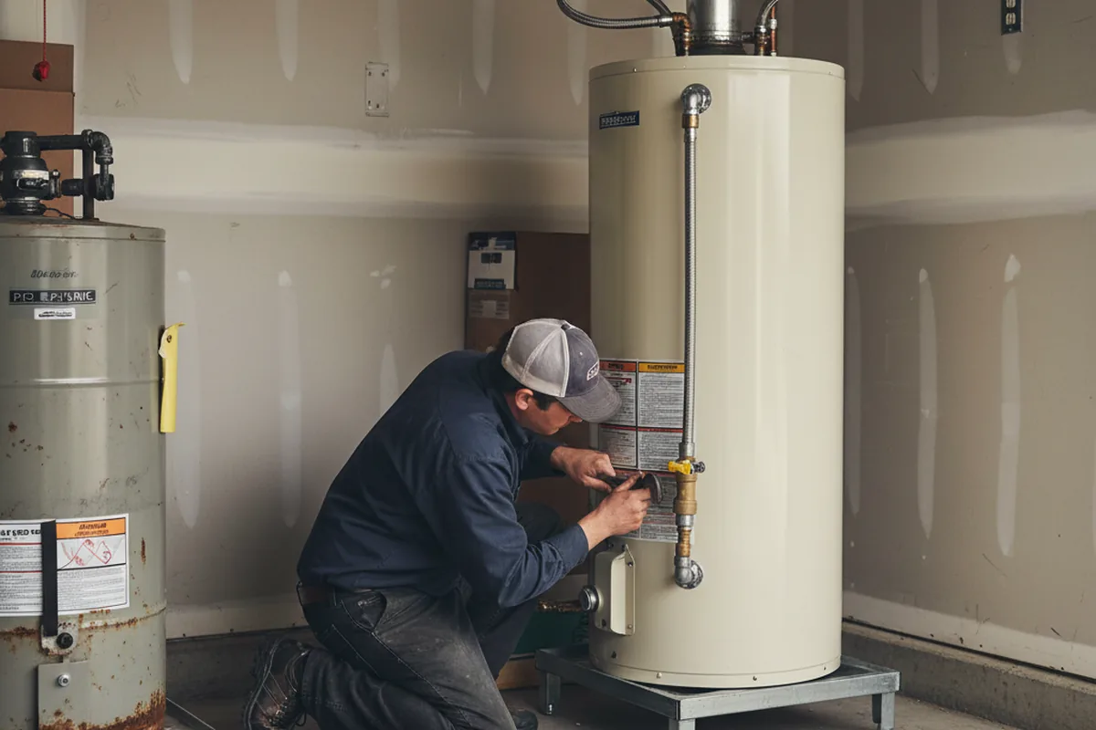 Water heater and shutoff valve replacement in Pearblossom